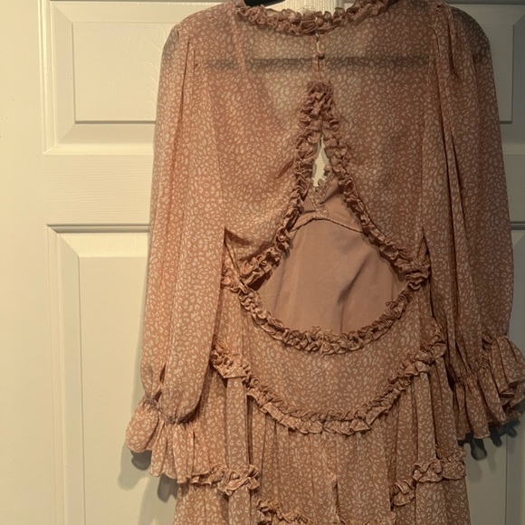 Pink Ruffle Mini Dress - Picture 6 of 6